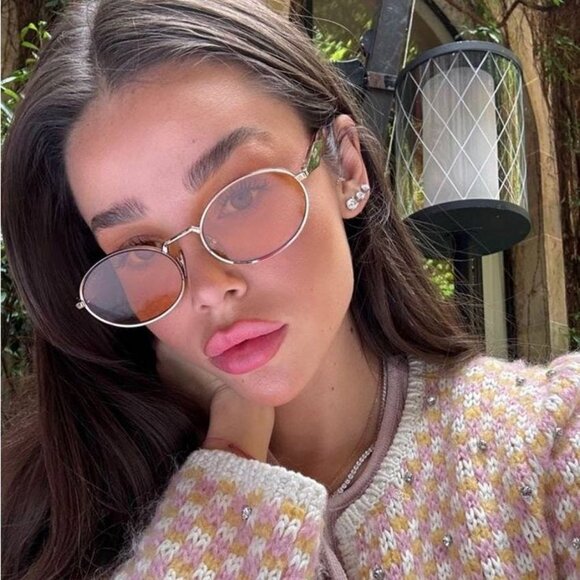 NWT PRADA SUNGLASSES GOLD - Picture 1 of 6